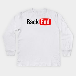 BackEnd Developer - Back-End - YouTube Kids Long Sleeve T-Shirt